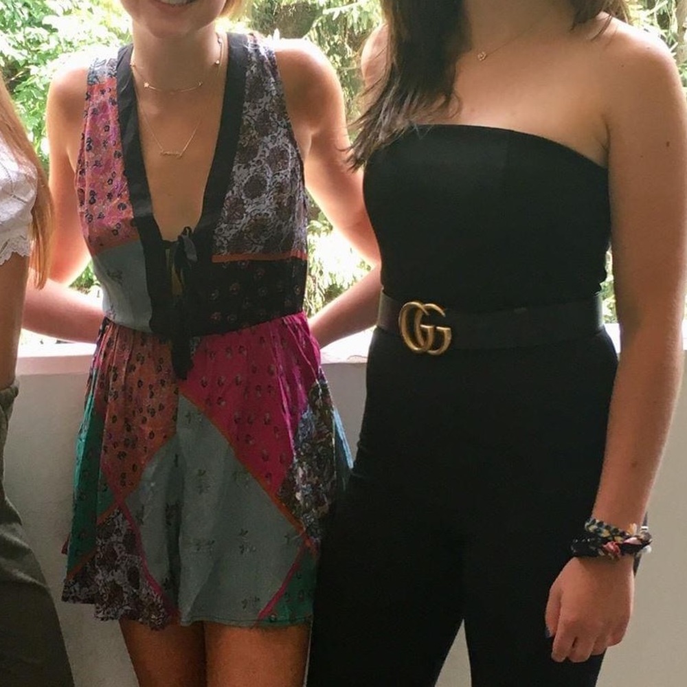 Deep v neck romper